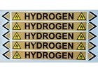 Hydrogen flow marker label.