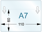 Document pocket, A7 horizontal, with clip attachments