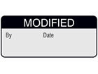 Modified aluminium foil labels.