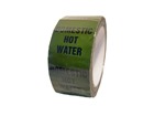 Domestic hot water pipeline identification tape.