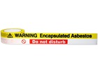 Warning encapsulated asbestos, do not disturb safety tape.