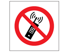 No mobile phones symbol safety sign.