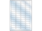 Clear polyester laser labels, 20mm x 40mm