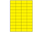 Yellow polyester laser labels, 29.7mm x 52.5mm