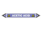 Acetic acid flow marker label.