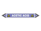 Acetic acid flow marker label.