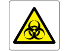 Warning biological hazard symbol label.