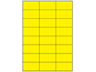 Yellow polyester laser labels, 37mm x 70mm