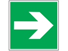 Safety directional arrow sign, horizontal.