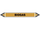 Biogas flow marker label.