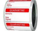 Quarantine quality assurance label