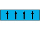 Flow indication tape for air