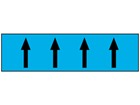 Flow indication tape for air