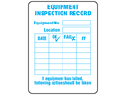 Equipment inspection record label