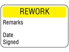 Rework quality assurance label