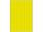 Yellow polyester laser labels, 10mm diameter