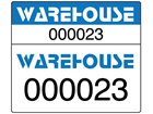 Assetmark dual serial number label (full design), 26mm x 30mm