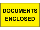 Documents enclosed labels