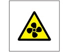 Fan hazard symbol safety sign.