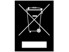 RoHS WEEE disposal symbol (500) label 
