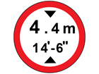 Height width allowed sign