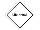 UN 1198 (Formaldehyde solutions) label.
