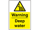 Warning deep water sign.