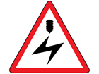 Overhead electrical cable sign