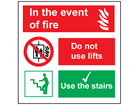 In the event of fire safety sign.