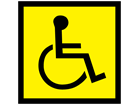 Disabled logo sign