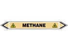 Methane flow marker label.