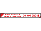 Fire service inner cordon, do not cross barrier tape
