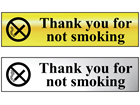 Thank you for not smoking metal doorplate