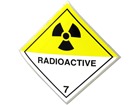 Radioactive 7 hazard warning diamond sign