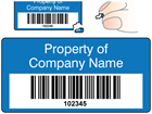 Scanmark destructible barcode label (text on colour), 19mm x 38mm