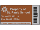 Scanmark foil barcode label (logo / full design), 38mm x 76mm