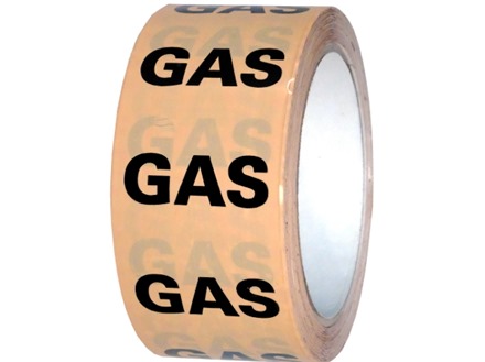 Gas pipeline identification tape.