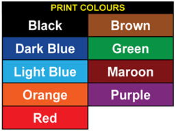 Assetmark serial number label (text on colour), 32mm x 50mm