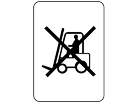 Use no forklifts packaging symbol label