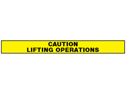 Caution, lifting operations barrier tape