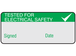 Tested for electrical safety aluminium foil labels.