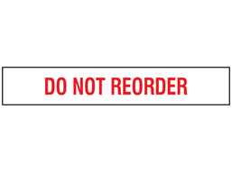 Do not reorder stock rack label.