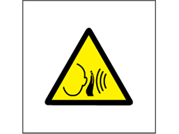Warning sudden loud noise symbol safety sign.