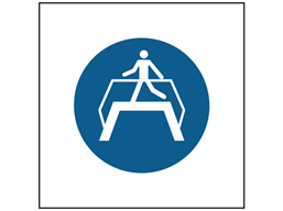 Use footbridge symbol safety sign.