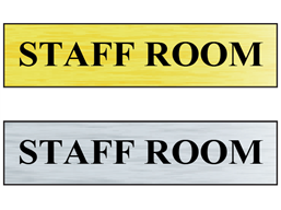 Staff room public area sign