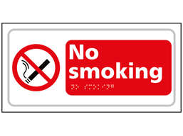 No smoking text and symbol sign.