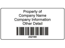 Scanmark barcode label (black text), 38mm x 76mm