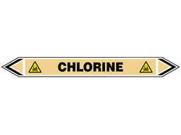 Chlorine flow marker label.