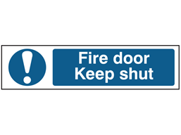 Fire door Keep shut, mini safety sign.