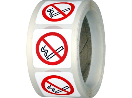 No smoking symbol label.